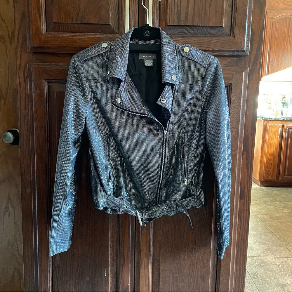 Sans Souci Metallic Moto Jacket